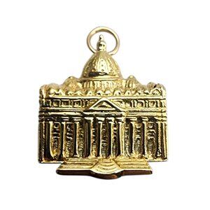 14K Yellow Gold Vatican City Charm "Roma '64" #22826